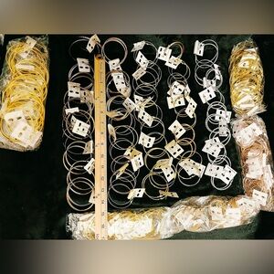Wholesale Lot 100 Pairs Hoop Earrings Bulk Gold Silver Fashion Jewelry Resell